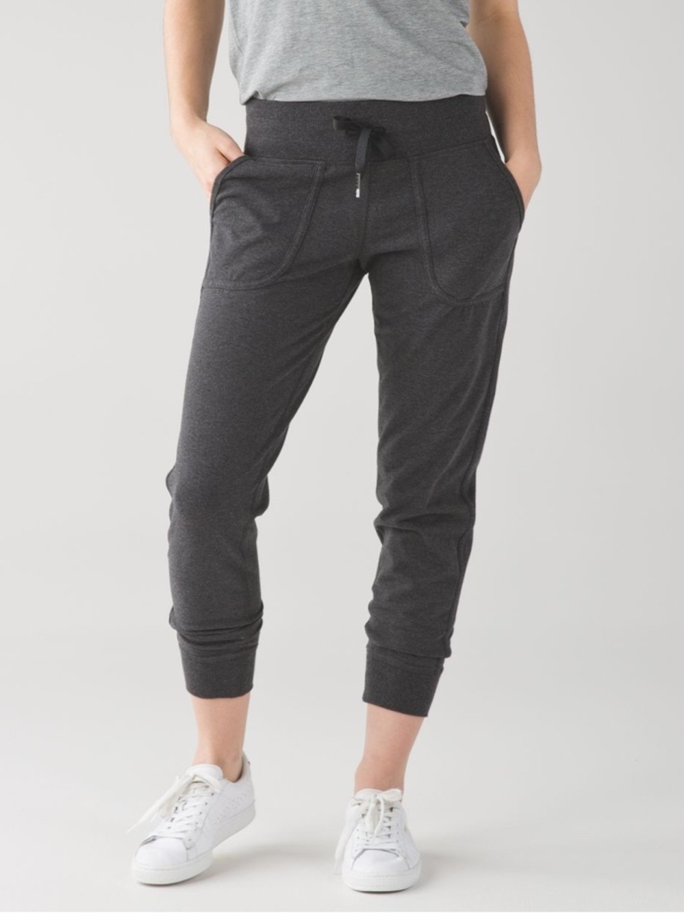 Lululemon Comfy As Sweat Pant Heathered Black Grey 4